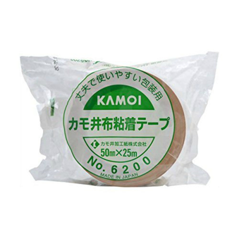 カモ井加工紙 布粘着テープ No.6200 6個セット まとめ売り