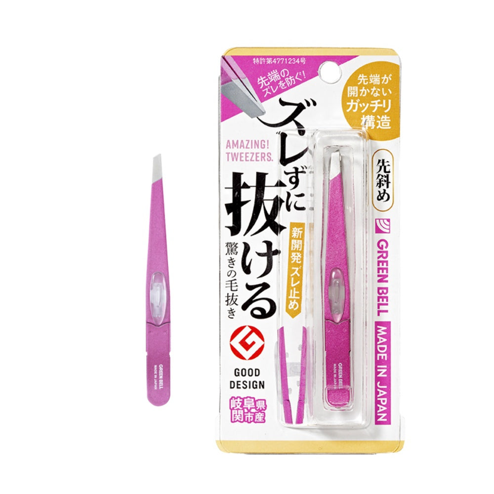 グリーンベル 驚きの毛抜 先斜めタイプ ローズ (GT-235) 7個セット まとめ売り