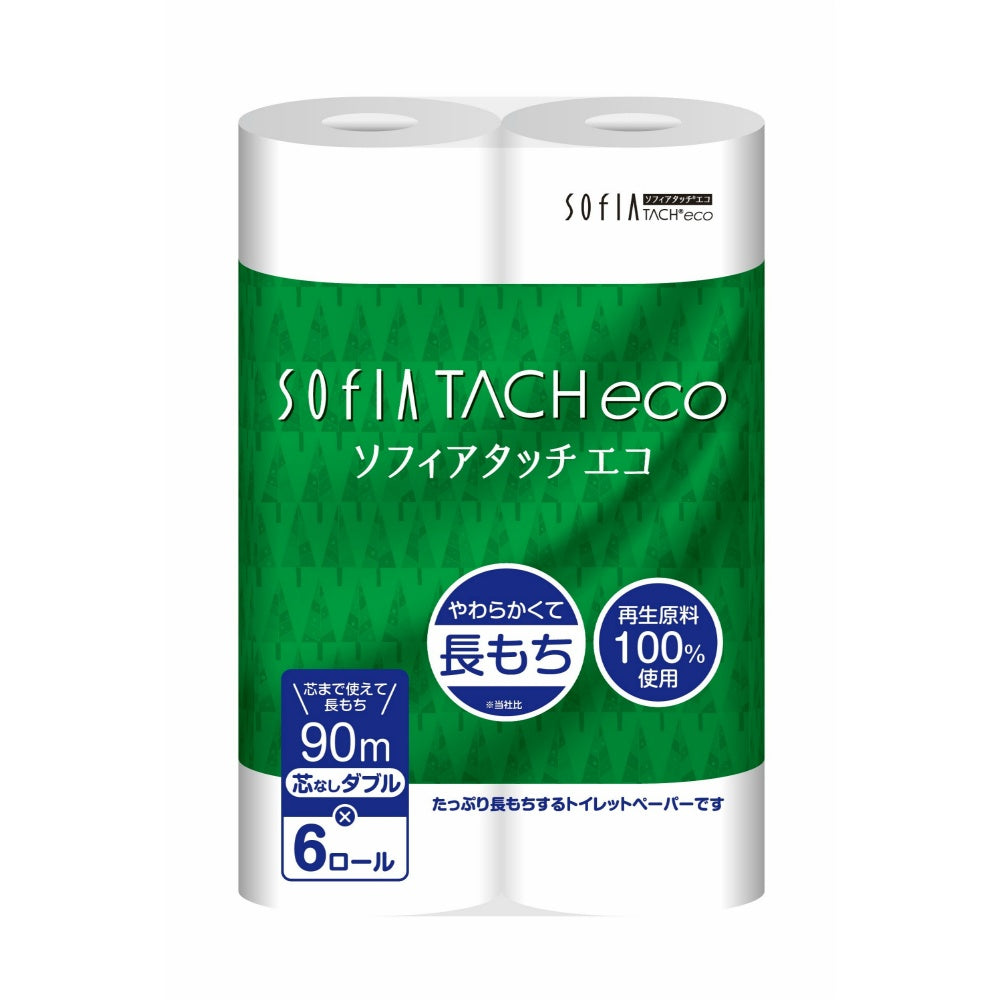 ソフィアタッチエコ古紙芯なしトイレットW 6R