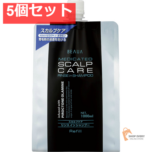 薬用スカルプケアリンスインシャンプー詰替用1L 5個セット まとめ売り