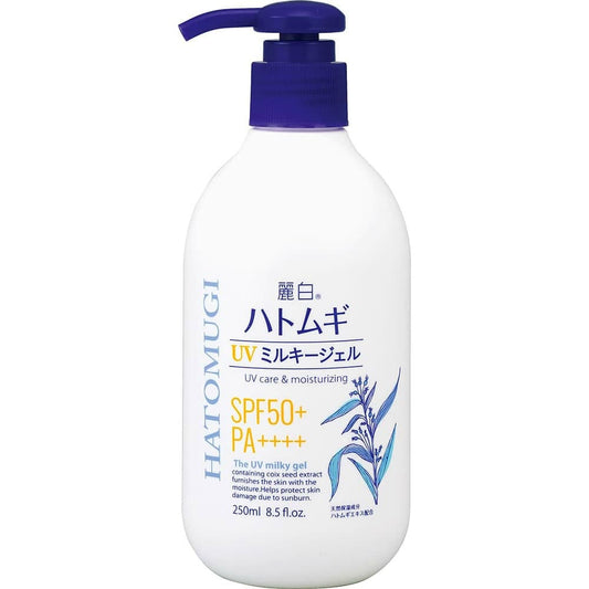 麗白 ハトムギ UVミルキージェル SPF50＋ PA＋＋＋＋ ポンプタイプ 250ml
