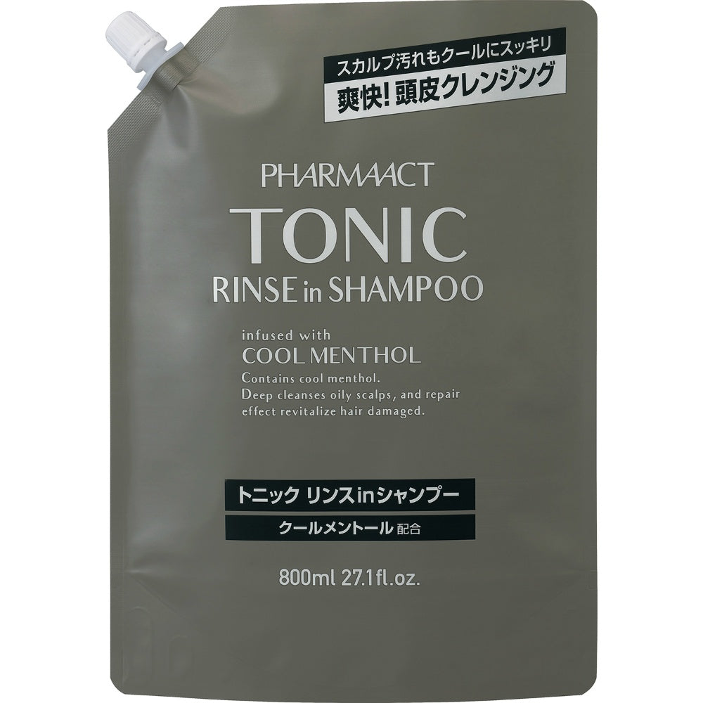 ファーマアクト クールトニック リンスインシャンプー 詰替え 800ML 9個セット まとめ売り