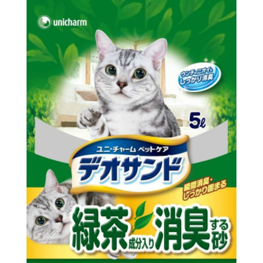 ユニ・チャーム デオサンド 緑茶成分入り 消臭する砂 5L