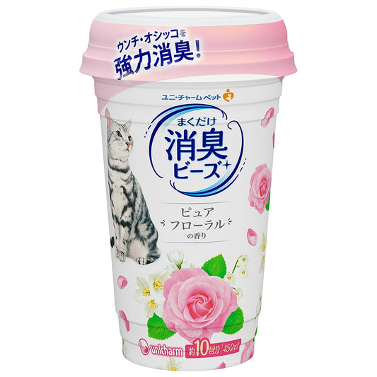 猫トイレまくだけ香り消臭ビーズフローラル450ML