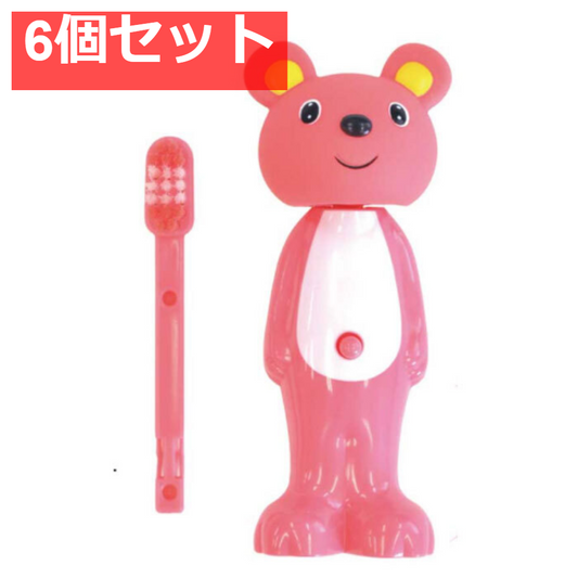 バウンスアップ歯ブラシ 替えブラシ付き ピンキー 1本+1本 6個セット まとめ売り