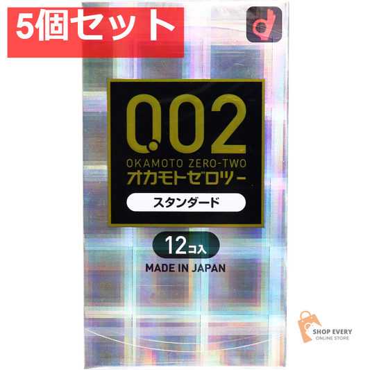 オカモトゼロツー スタンダード 0.02コンドーム 12個入 5個セット まとめ売り