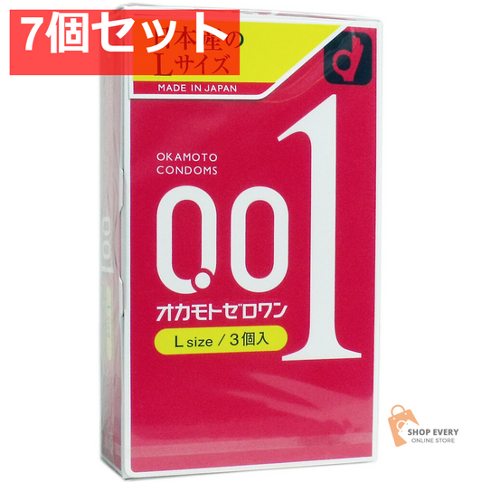 オカモトゼロワン 0.01ミリ コンドーム Lサイズ 3個入 7個セット まとめ売り
