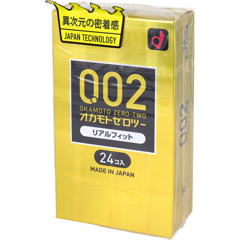オカモトゼロツー リアルフイット 0.02 コンドーム 24個入 7個セット まとめ売り
