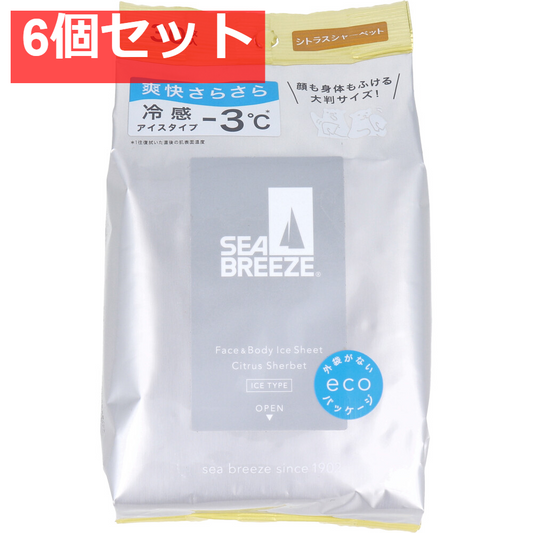 シーブリーズ フェイス＆ボディアイスシート Ｎ シトラスシャーベット 30枚入 6個セット まとめ売り