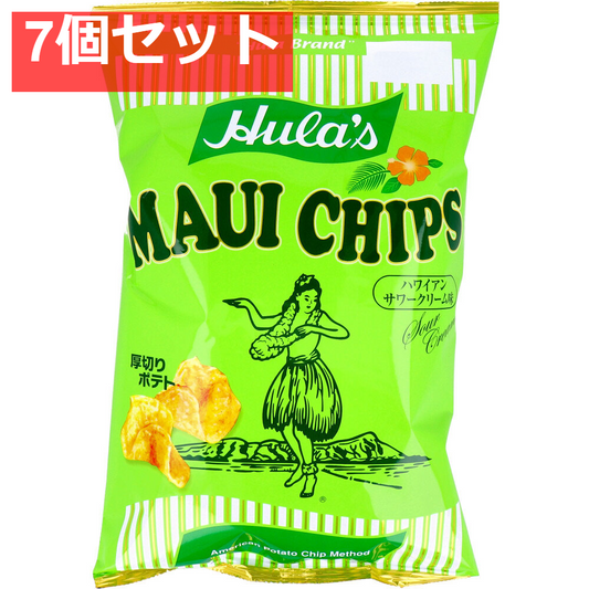 フラ印 マウイチップス ハワイアンサワークリーム味 125g 7個セット まとめ売り