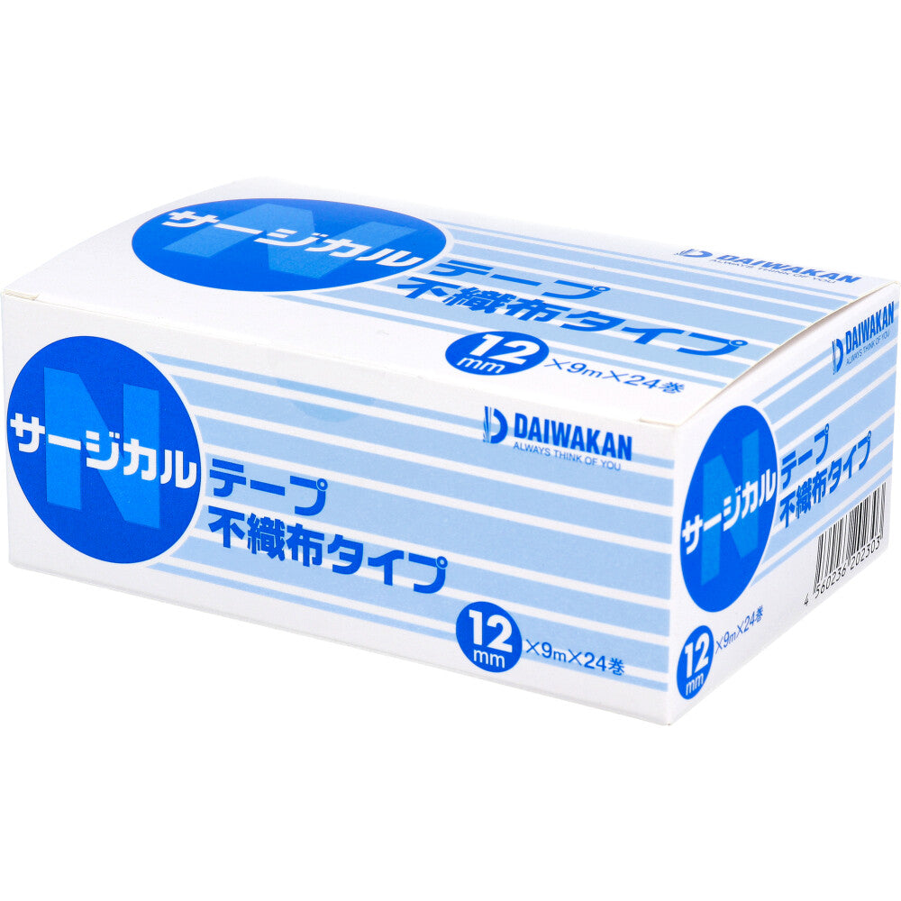 サージカルテープ 不織布タイプ 12mm×9m×24巻入 9個セット まとめ売り