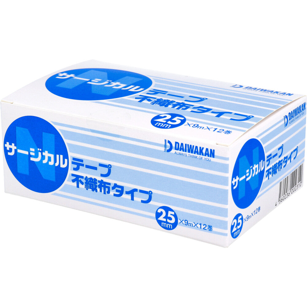 サージカルテープ 不織布タイプ 25mm×9m×12巻入 6個セット まとめ売り
