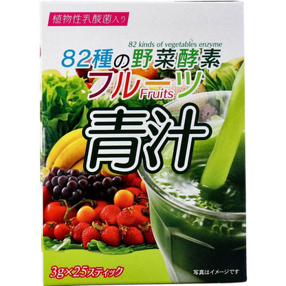 82種の野菜酵素 フルーツ青汁 3g×25スティック 4個セット まとめ売り