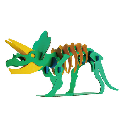 hacomo kids 恐竜シリーズ トリケラトプス ダンボール工作キット 9個セット まとめ売り