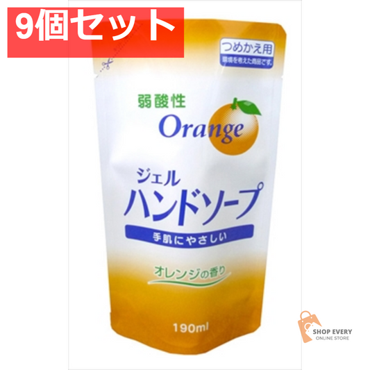詰替用弱酸性ジェルハンドソープ190ML 9個セット まとめ売り