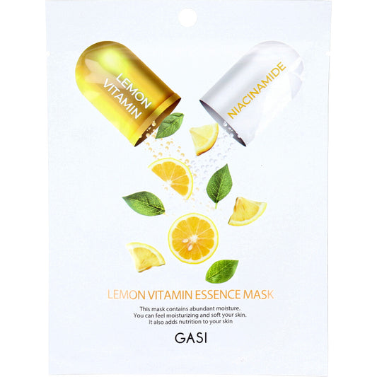 GASI(ガシ) レモンビタミンエッセンスマスク 1枚入 1個セット まとめ売り