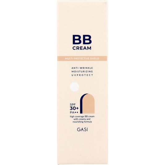 GASI(ガシ) アンチリンクル モイスチャライジング UVプロテクト BBクリーム アイボリー 50g 1個セット まとめ売り