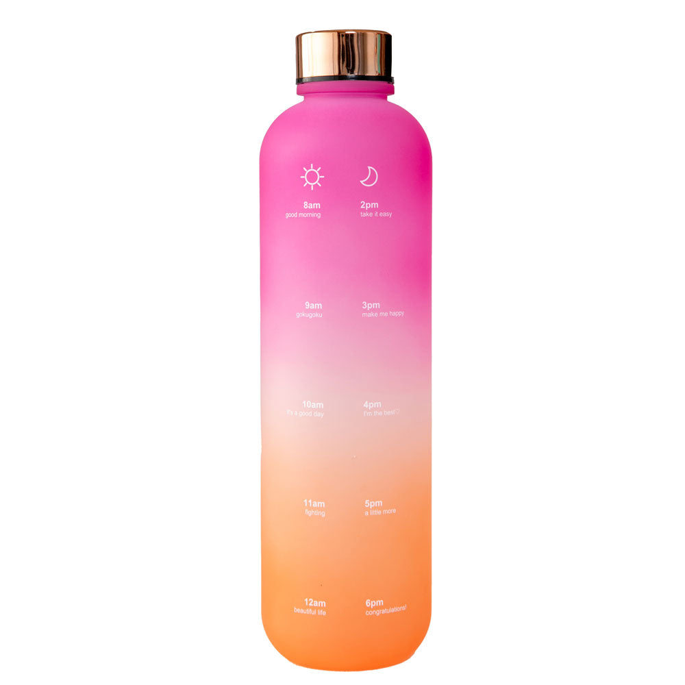 タイムマーカーボトル ピンク×オレンジ 1000mL 1個入 2個セット まとめ売り