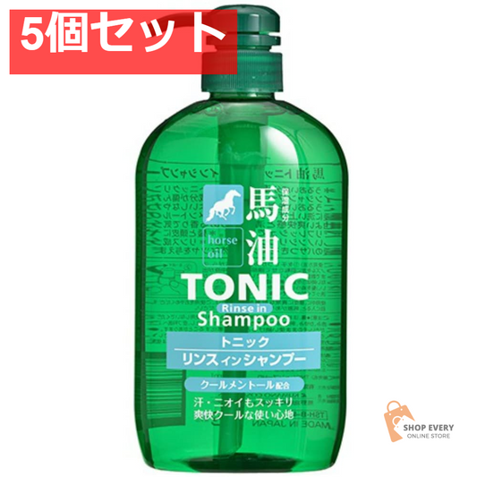 馬油トニック リンスインシャンプー 600mL 5個セット まとめ売り