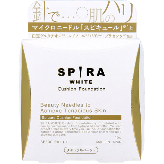 SPIRA(スピラ) WHITE クッションファンデーション SPF30 PA+++ ナチュラルベージュ 15g