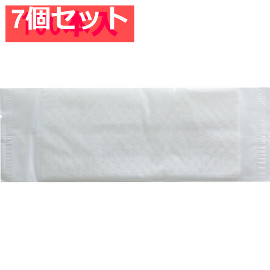 業務用 おしぼり 紙タイプ 平 無地 100本入 7個セット まとめ売り