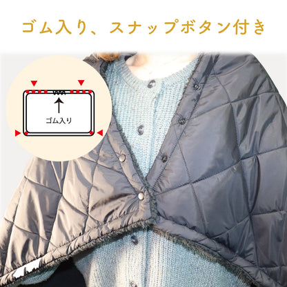 hokotto  極厚裏ボア 4WAYブランケット 80×125cm ブラック