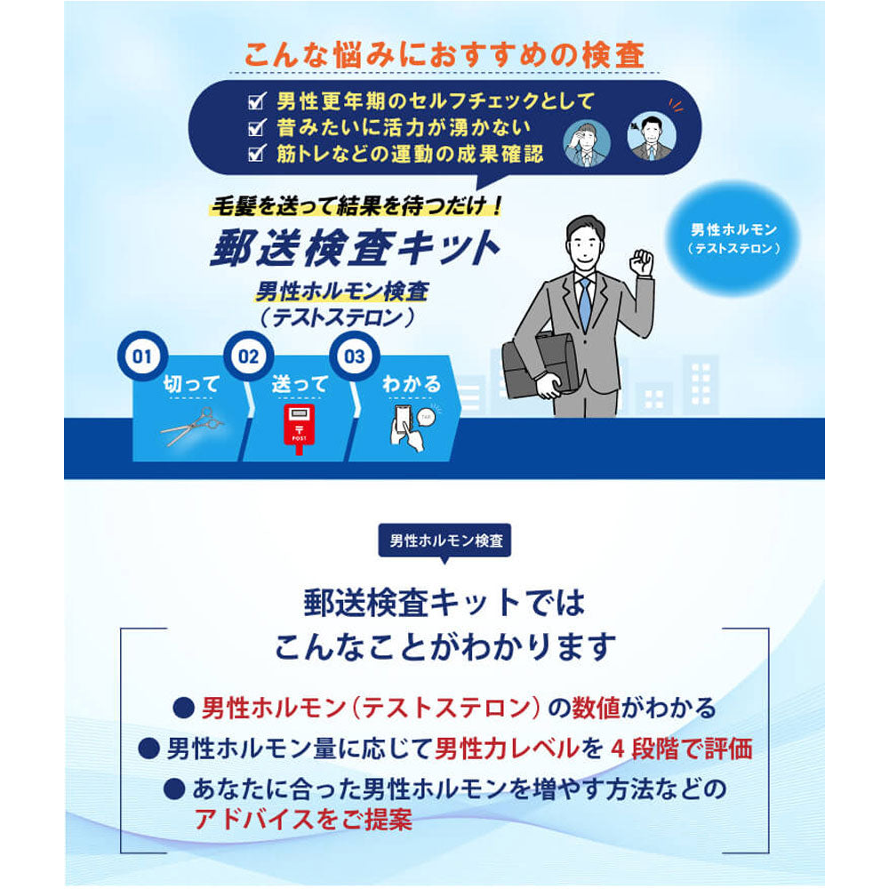郵送検査キット テストステロン 2個セット まとめ売り