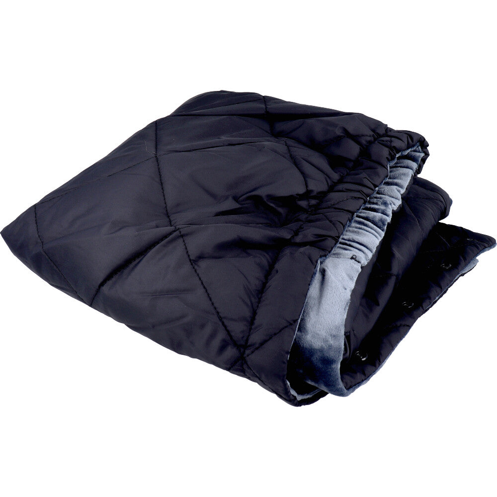 hokotto マイクロファイバー4WAYブランケット アルミ入 約80×125cm ブラック×スモーキーグレー 3個セット まとめ売り