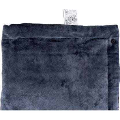 hokotto マイクロファイバー4WAYブランケット アルミ入 約80×125cm ブラック×スモーキーグレー 2個セット まとめ売り