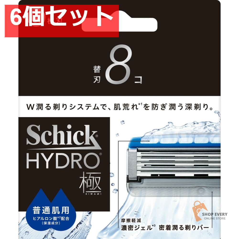 シック ハイドロ極 普通肌用 替刃 8個入 6個セット まとめ売り