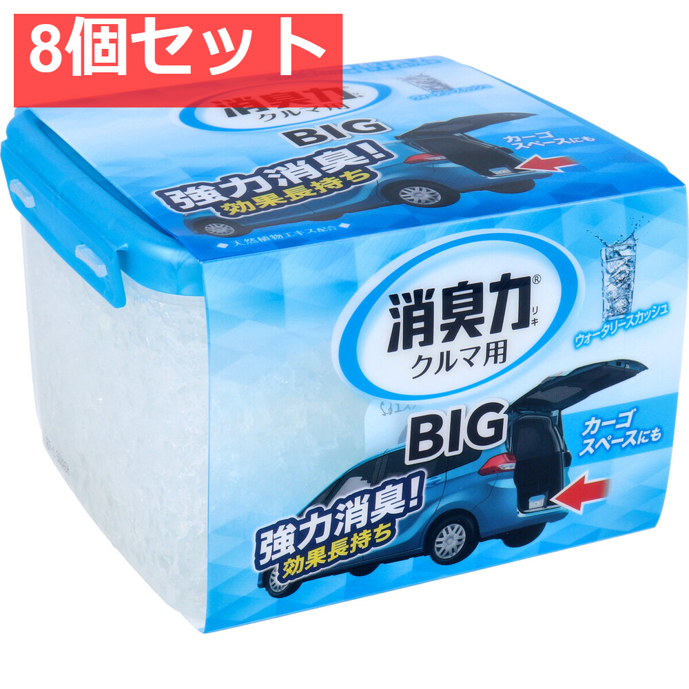 クルマの消臭力 BIG ウォータリースカッシュ 大容量900g【8個セット まとめ売り】 車 芳香剤