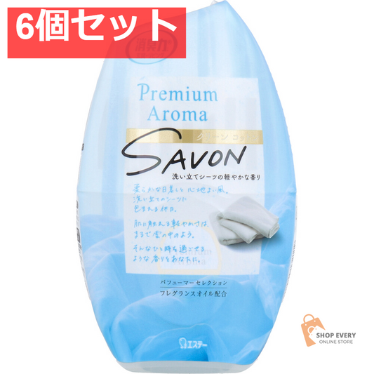 お部屋の消臭力 プレミアムアロマ 玄関・リビング用 クリーンコットン 400mL 6個セット まとめ売り