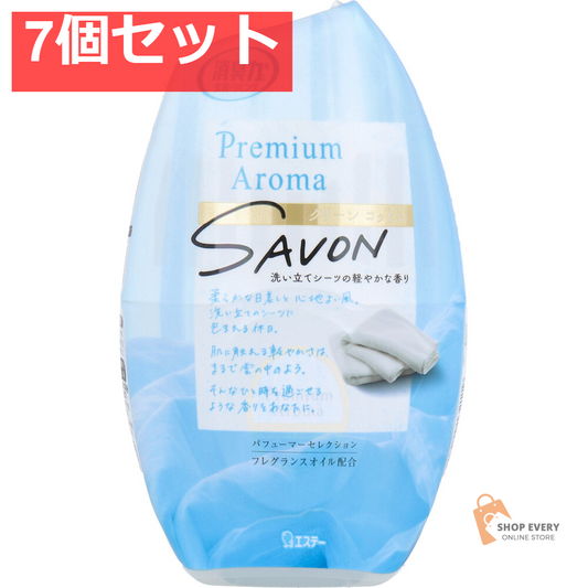 お部屋の消臭力 プレミアムアロマ 玄関・リビング用 クリーンコットン 400mL 7個セット まとめ売り