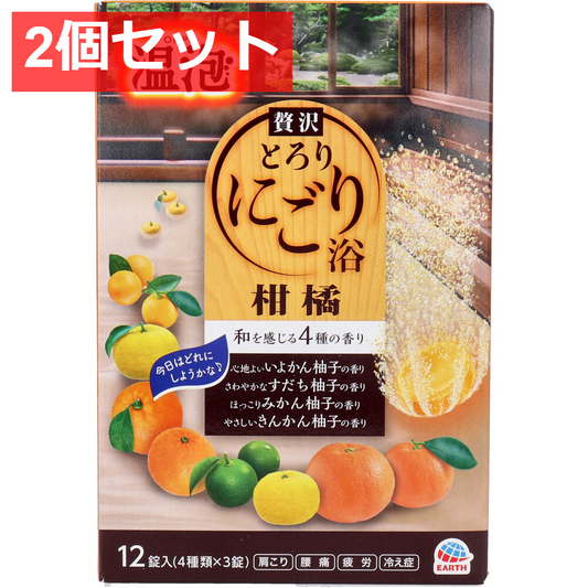 2個セット 温泡 贅沢とろりにごり浴 柑橘 12錠入