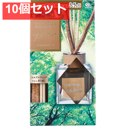 10個セット Sukki-ri！ CORK+STICK REED DIFFUSER Puriture 木漏れ日の中で 100mL