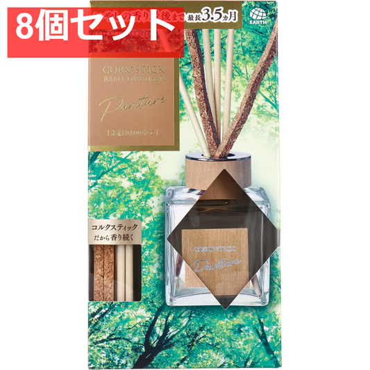 8個セット Sukki-ri！ CORK+STICK REED DIFFUSER Puriture 木漏れ日の中で 100mL