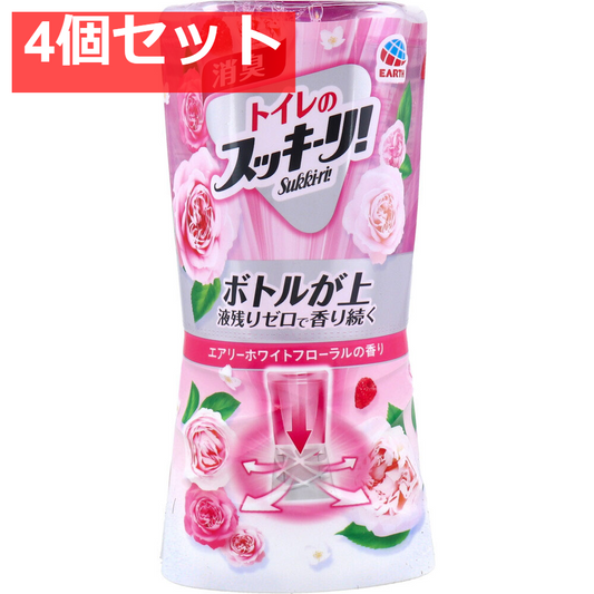 トイレのスッキーリ！ エアリーホワイトフローラルの香り 400mL 4個セット まとめ売り