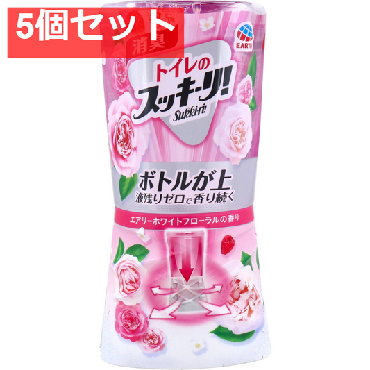 トイレのスッキーリ！ エアリーホワイトフローラルの香り 400mL 5個セット まとめ売り