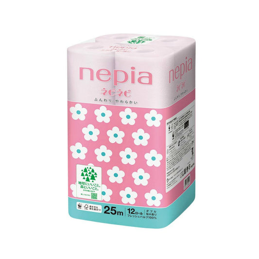 ネピア ネピネピ トイレットロール 12ロール ダブル 桜 25m