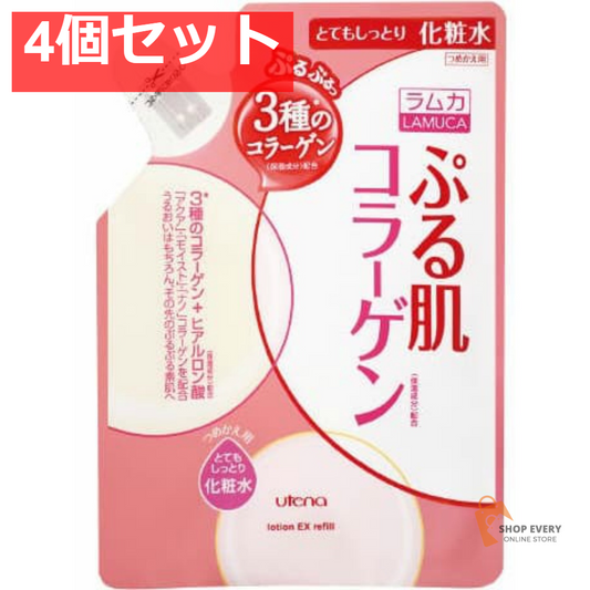 ウテナ ラムカ ぷる肌化粧水 とてもしっとり つめかえ用 180mL 4個セット まとめ売り
