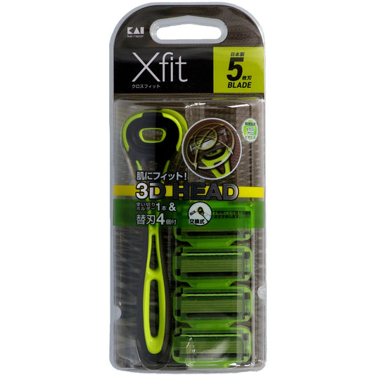 貝印 Xfit 敏感肌用 スリムパック 替刃4個付