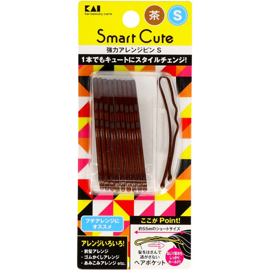 貝印 HC3319 SC 強力アレンジピンS（茶）