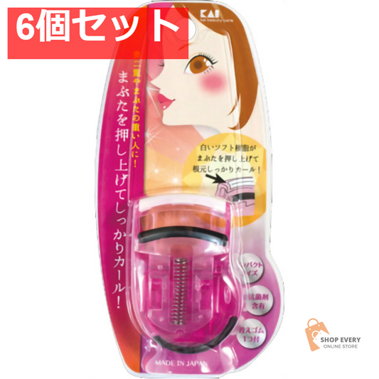 貝印 プレスアップカーラー（ピンク） 6個セット まとめ売り