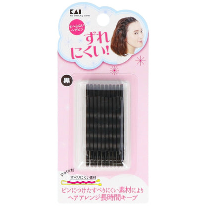 貝印 KQ3124 すべらないヘアピン 黒 9個セット まとめ売り