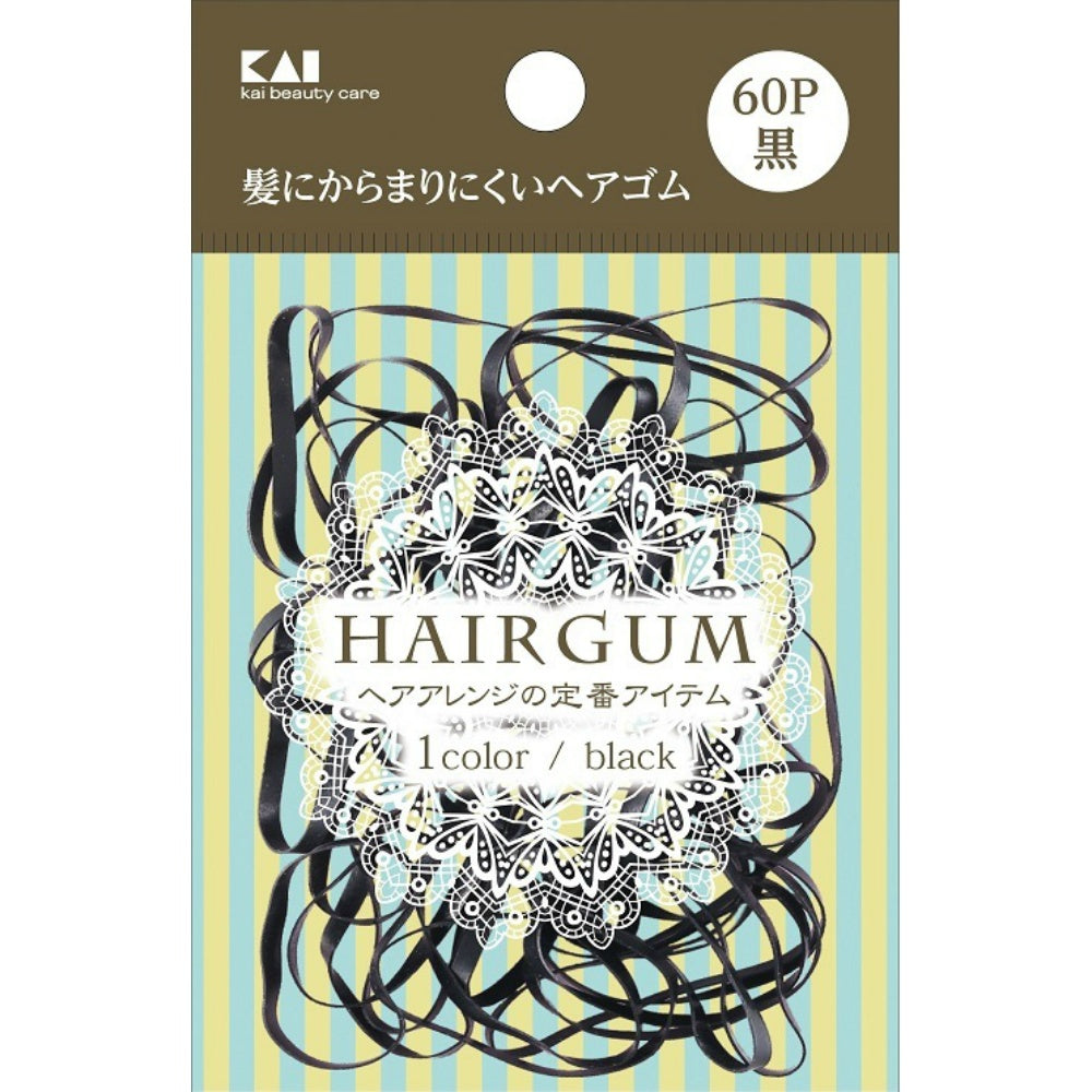 貝印 KQ0017 ゴムリング 黒 60本 8個セット まとめ売り