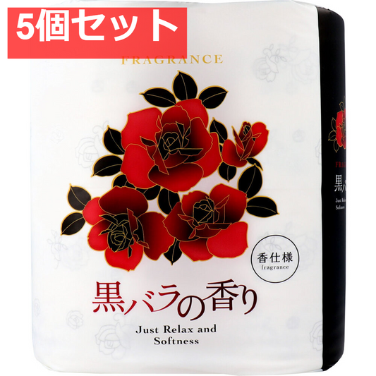 四国特紙 トイレットペーパー 黒バラの香り ダブル 30m×4ロール 5個セット まとめ売り