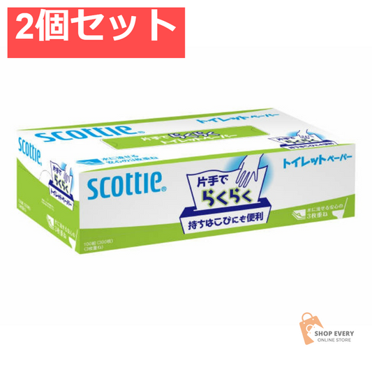日本製紙クレシア スコッティ 片手でらくらくトイレット 100組 2個セット まとめ売り