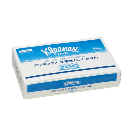 日本製紙クレシア クリネックス 水解性ハンドタオル 200 5個セット まとめ売り