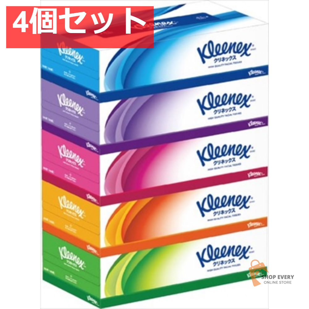 クリネックス ティシュー 180組×5箱 4個セット まとめ売り
