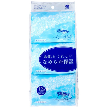 クリネックス ティシュー アクアヴェールポケット 12個パック 4個セット まとめ売り